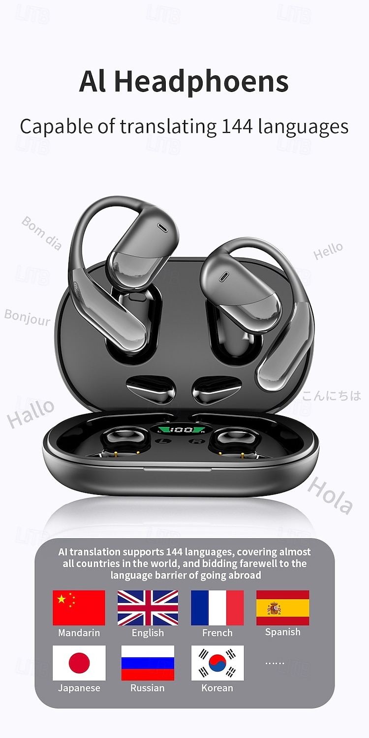 Language Translation Earbuds Two-way Real-time Translation With Wireless And App Online Instant Voice Translation Function Suitable For Travel Business And Learning Use. Valentine's Day Gift 2026 - $31.99 –P1