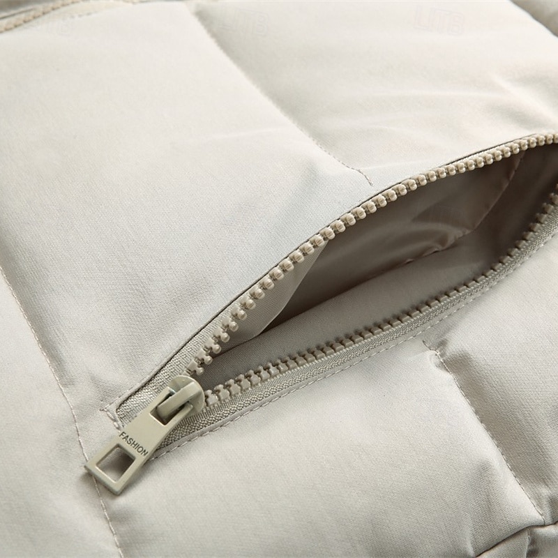 Pánské Puffer Vesta Kamizelka Vesta Dovolená Denní Rande Módní Na běžné nošení Zima Kapsy Polyester Zahřívací Pohodlné Pevná barva Zip Kapuce Běžný Černá Vodní modrá Tmavě šedá Béžová Vesta 2025 - $36.99 –P7