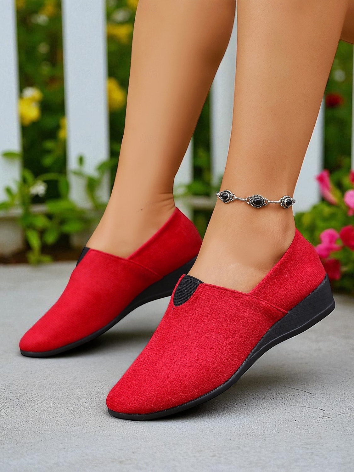 Rode instappers voor dames – lichtgewicht comfortloafers voor dagelijks gebruik, kerst, winkelen en reizen 2026 - $18.99 –P3