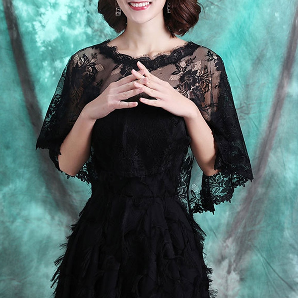 Mother's Wraps Elegant Sun Protection Half Sleeve Lace Wedding Wraps With Lace For Wedding Summer 2025 - $19.99 –P1