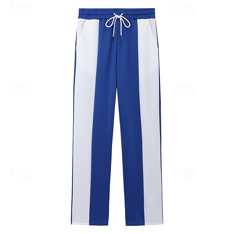 Men's Sweatpants Trousers Drawstring Elastic Waist Color Block Full Length Outdoor Vacation Casual Vacation Fashion Blue 1# Black Stretchy 2026 - $20.99 –P3
