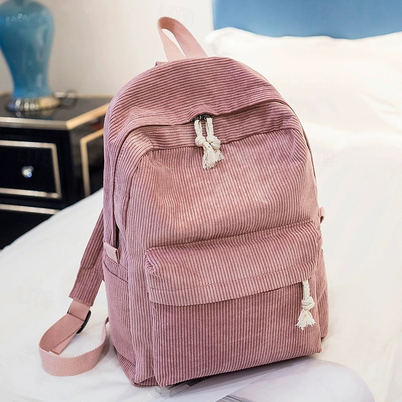 Sac à dos d'école pour adolescents, grand sac à dos en velours côtelé, léger, pour ordinateur portable 17 pouces, pour filles et garçons, décontracté, pour le lycée de 2026 ? $35.99 –P6