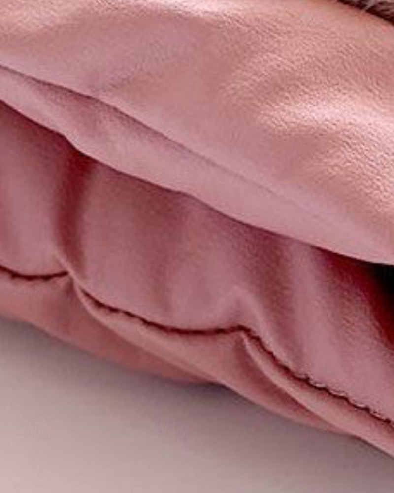 Barn Flickor Ner Ensfärgat Mode Dragkedja Ficka Skola Täcka Ytterkläder 4-12 år Vinter Gul Rodnande Rosa Rubinrött 2025 - $34.99 –P6
