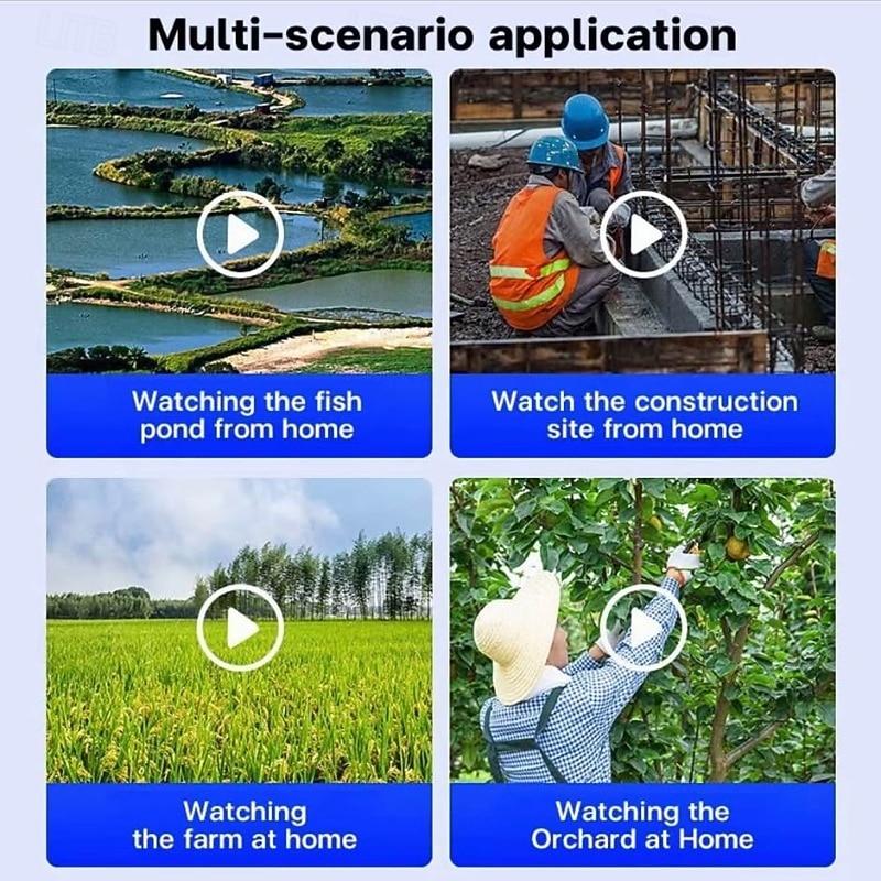 Draadloze wifi-beveiligingscamera voor buiten op zonne-energie, met automatische detectie van personen, realtime weergave, tweerichtingsaudio, cloudopslag en geavanceerde bewaking van de beveiliging 2025 - $76.99 –P6