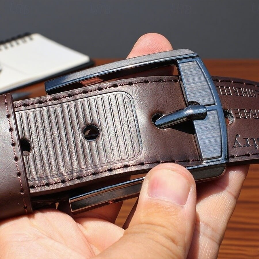 Herr Skärp Midjebälte Svart 8 PU läder Legering Modernt Modernt Enfärgad / vanlig färg Semester Dagliga kläder Ledigt / vardag 2025 - $7.99 –P4