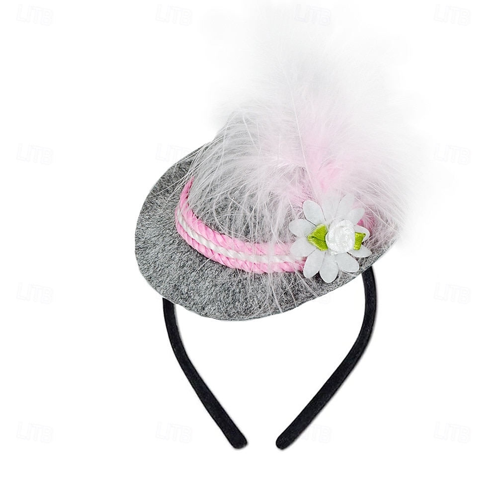 Oktoberfest Veer Hoofdband Alpine Hoed Bavarian Duits München Weiden Dames Carnaval Feest Bierfestival Doek in traditionele stijl 2026 - $15.49 –P6