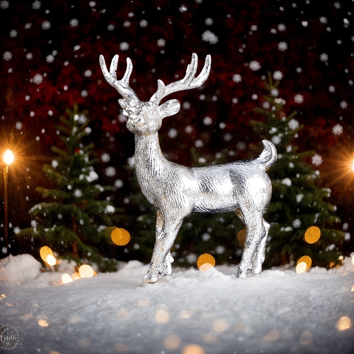 3 st mini julkonstfigurer i färgglada harts för inomhusdekorationer för julstämning och miniatyrlandskap 2025 - $12.04 –P12