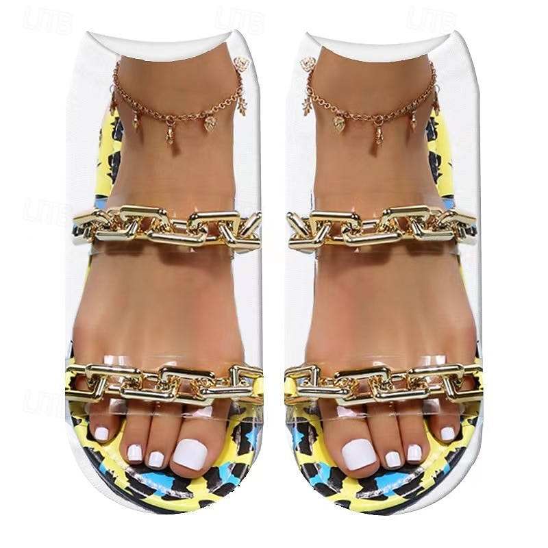 Забавные и необычные носки для мужчин и женщин с 3D-дизайном шлепанцев, необычные носки с принтом, идеально подходящие для подарков, необычной одежды и прямых оптовых продаж модных носков с фабрики 2025 - $6.49 –P7