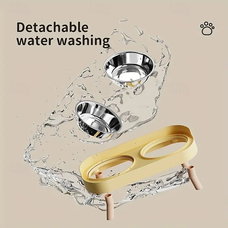 stazione di alimentazione rialzata per animali domestici con doppie ciotole, ciotola alta per acqua e cibo, acciaio inossidabile, vari colori per gatti e cani del 2026 a $23.99 –P5