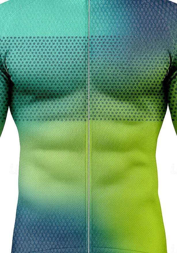 Herren Oberteile Radtrikot Ombre Grafik Farbverläufe Langarm Fahhrad Trikot Oberteil mit 3 Gesäßtaschen Sonne Sonnenschutz Schnelltrocknend Reflektierende Streifen Sport Purpur Orange Grün Bekleidung 2026 - $34.99 –P3