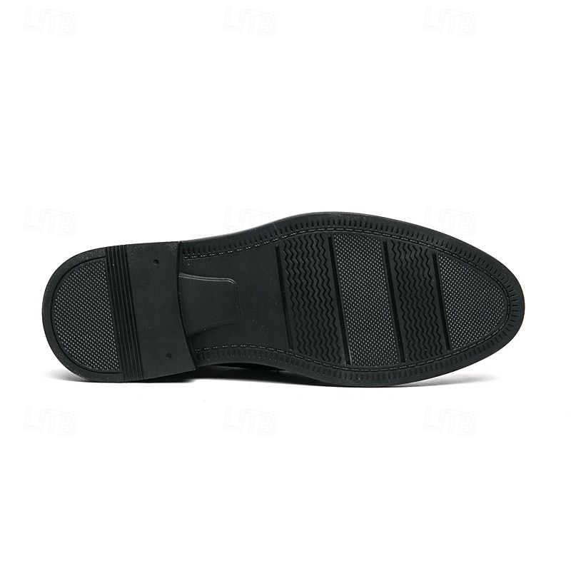 Pánské hnědé šněrovací boty s krokodýlím vzorem, vintage business casual boty do kanceláře a na formální příležitosti 2025 - $54.99 –P5