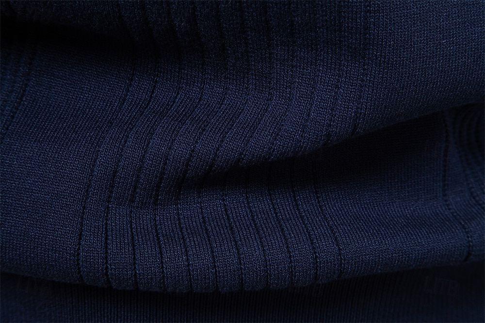 Herre Pullover genser Strikke Vanlige topper Fargeblokk Knapper Helfarge Polokrage Årgang Daglig Skole Hjem Klær Vår Høst Blå Brun S M L 2025 - $32.99 –P26