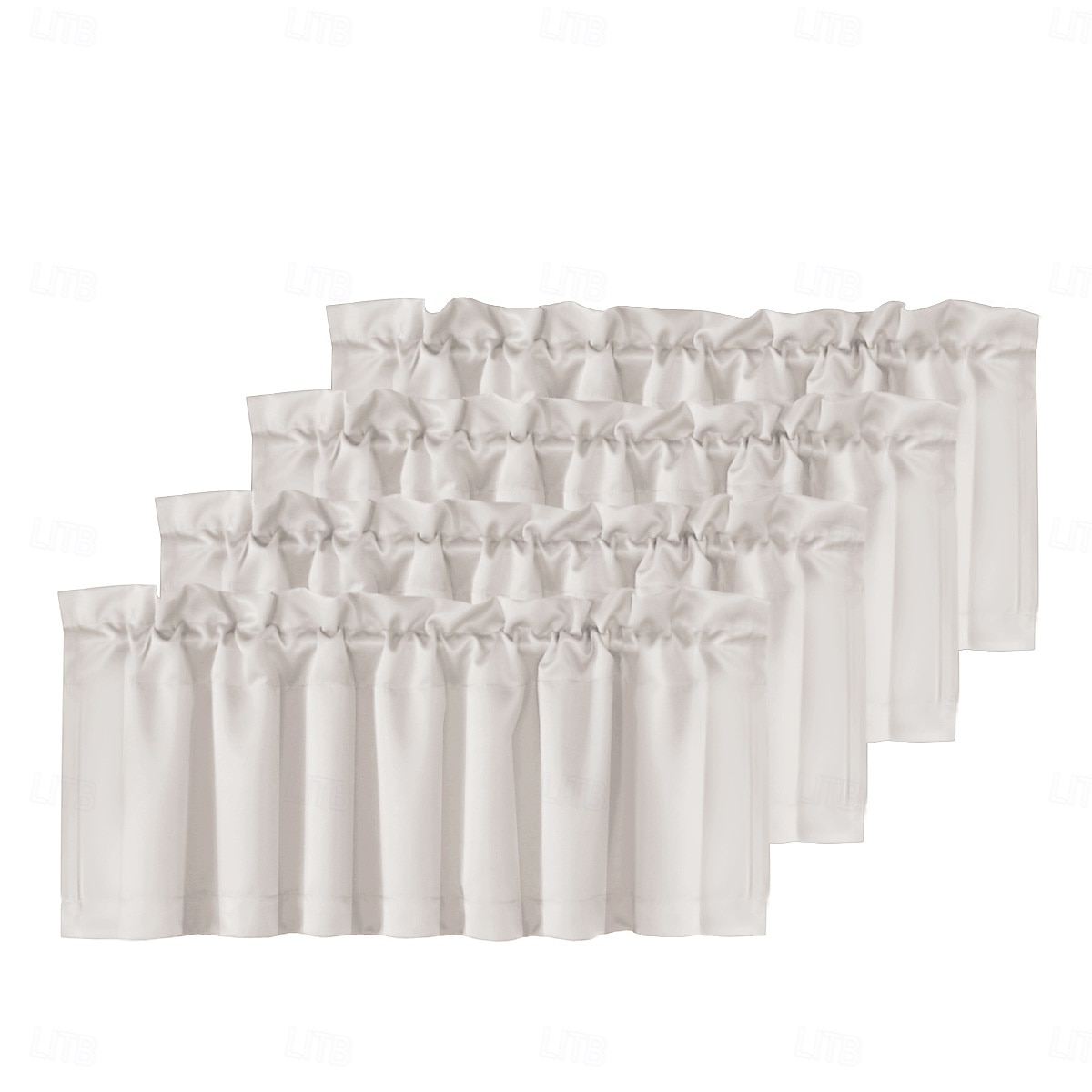 2026年 高密度の遮光無地ショートカーテン、寝室の窓用ドレープ、無地の断熱バランス、モダンでミニマリストな小さな窓用カバー  コレクション – $23.99 –P4