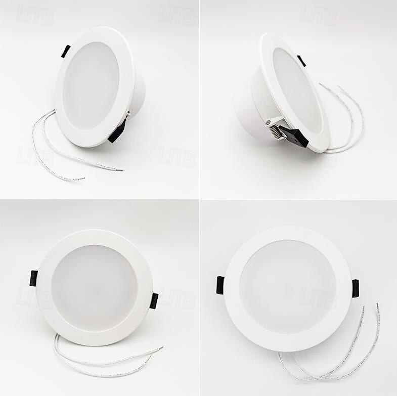 LED-taklampor infälld belysning wifi bluetooth, infälld taklampa, burklampor, rgb färgskiftande, dimbar, för sovrum, vardagsrum, köksbelysning i taket 2025 - $18.99 –P1