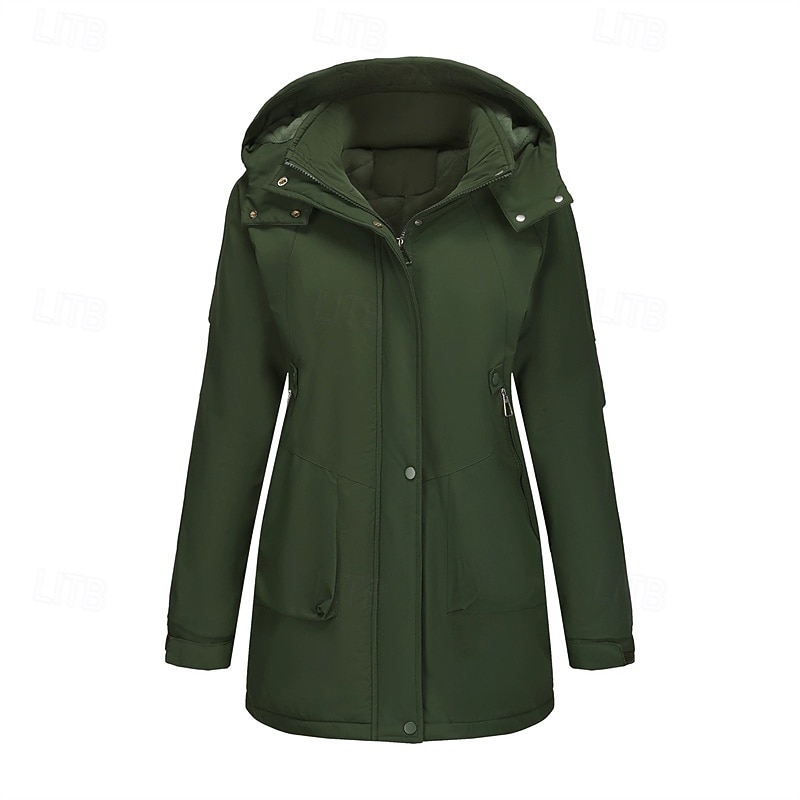 Femmes Veste Décontractée Chaud Confortable Fermeture éclair Avec Poches Mode Extérieur Uni Sortir Week-end Fermeture éclair Régulier À capuche Coupe régulière manche longue Vêtements d'extérieur de 2025 ? $41.99 –P8