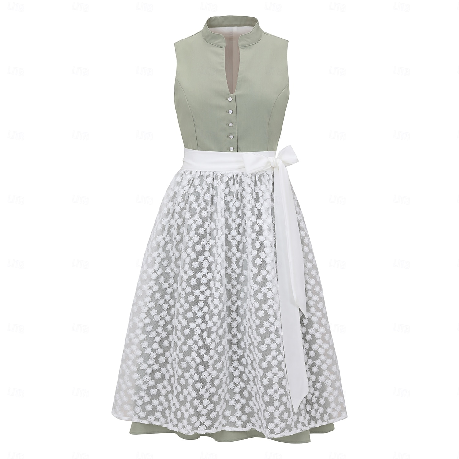 Oktoberfest Dress Dirndl Trachtenkleider Maid Bavarian German Wiesn Women's Traditional Style Cloth Dress Apron Without Blouse (75CM) 2026 - $65.99 –P1