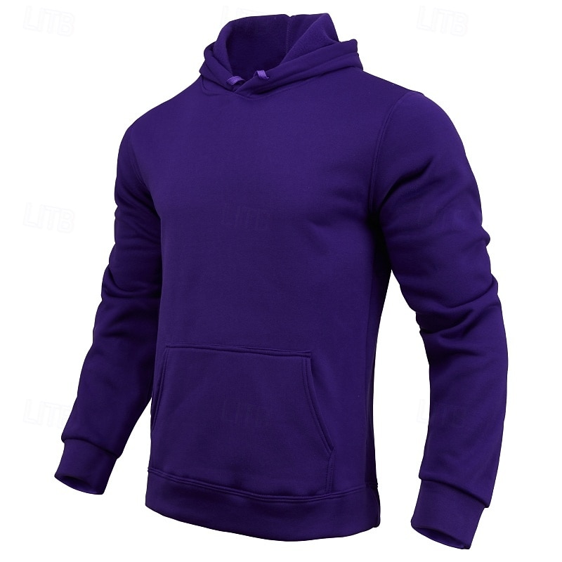 Per uomo Felpa con cappuccio Maglione Felpa con cappuccio in pile Felpa con cappuccio foderata in pile Nero Bianco Giallo Rosa Rosso Con Cappuccio Semplice Tasca Sport & Outdoor Casuale Quotidiano del 2025 a $17.99 –P6