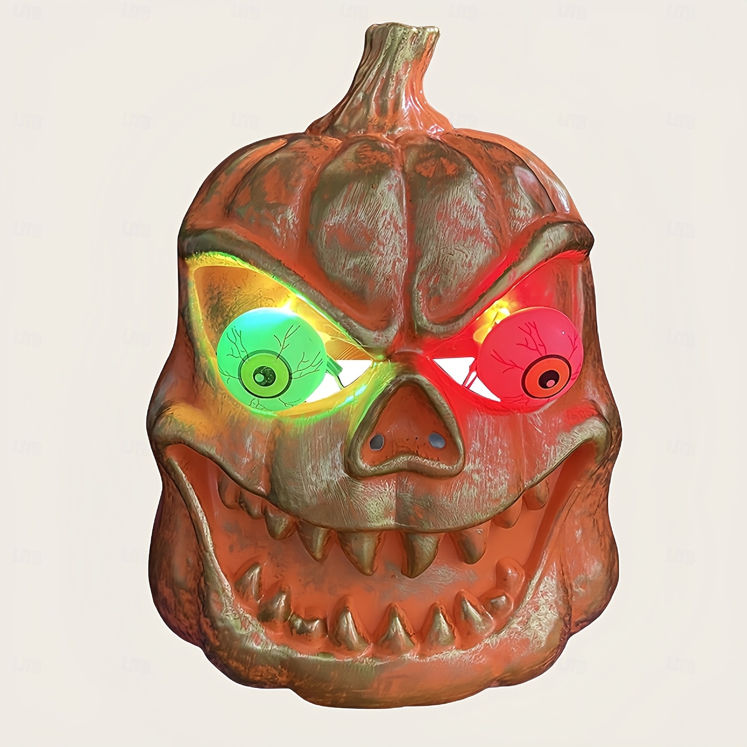 1 buc mască de dovleac de groază de Halloween, 16 * 20 cm, machiaj strălucitor, amuzant, recuzită înfricoșătoare. 2025 - $3.49 –P4