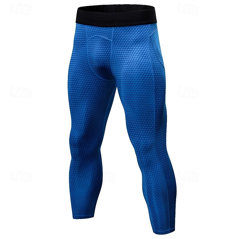 Men's Compression Pants Compression Tights Leggings Sports Baselayer 3D High Waist Bottoms Athleisure Gym Workout Fall Quick Dry Gym Basketball Athletic Regular Fit Sportswear Activewear Solid Colored 2025 - $18.99 –P5