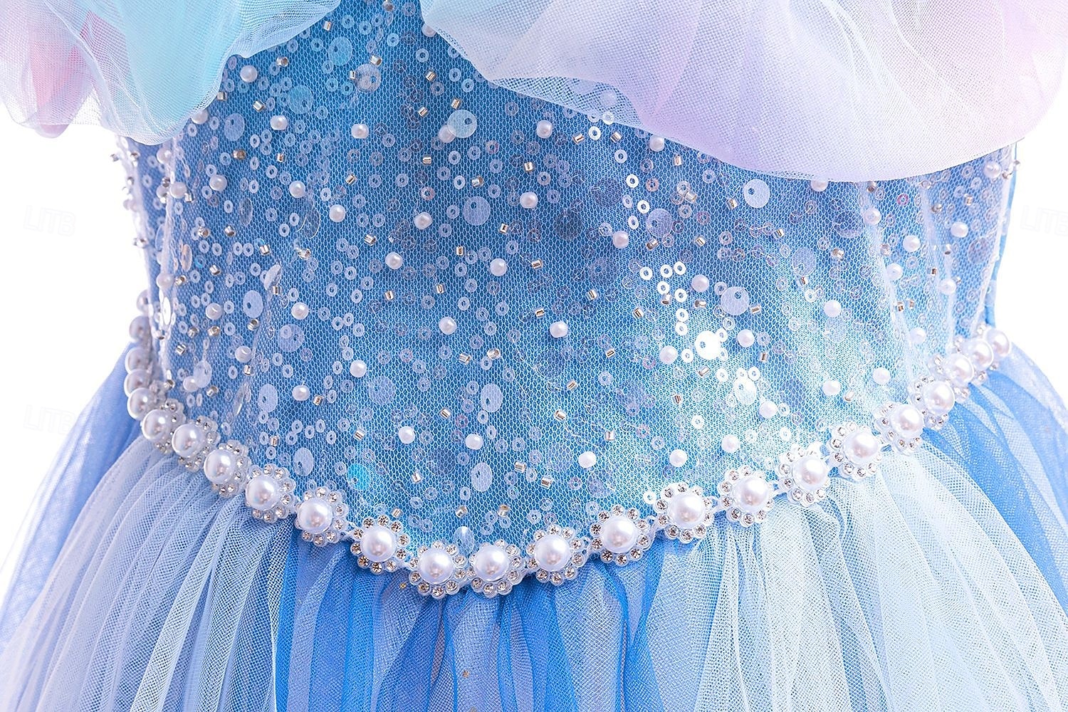 Robe pour fille, couleur unie, manches courtes, tenue de soirée, de spectacle, d'Halloween, de cosplay, décontractée, mignonne, en polyester, été, 4 à 12 ans, multicolore, bleu de 2025 ? $44.99 –P6