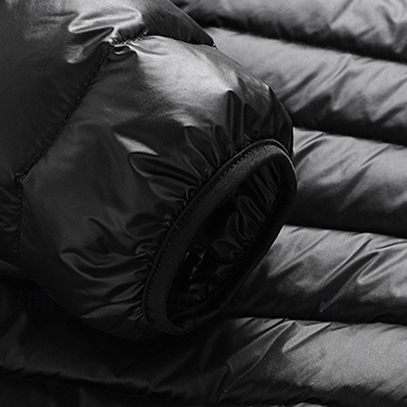 Férfi Télikabát Puffer dzseki Párnázott dzseki Zseb Polyster Vakáció Hétköznapi viselet Randi Szokványos Divat Alkalmi Kényelmes Melegen tartani Tél Egyszínű / Sima szín Bor Fekete Tengerészkék 2025 - $22.99 –P6