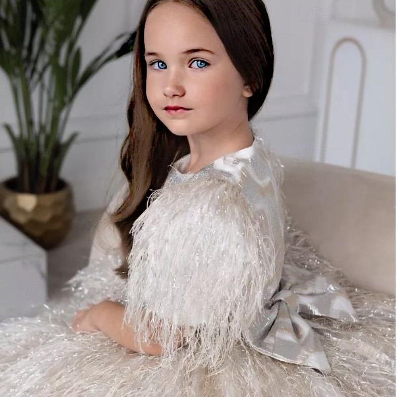 Kinder Mädchen Partykleid Einfarbig Kurzarm Leistung Netz Prinzessin Süß Netzstoff Knöchellang Etui-Kleid Tüllkleid Sommer Frühling Herbst Kinder Schwarz Weiß Rosa 2025 - $100.99 –P7