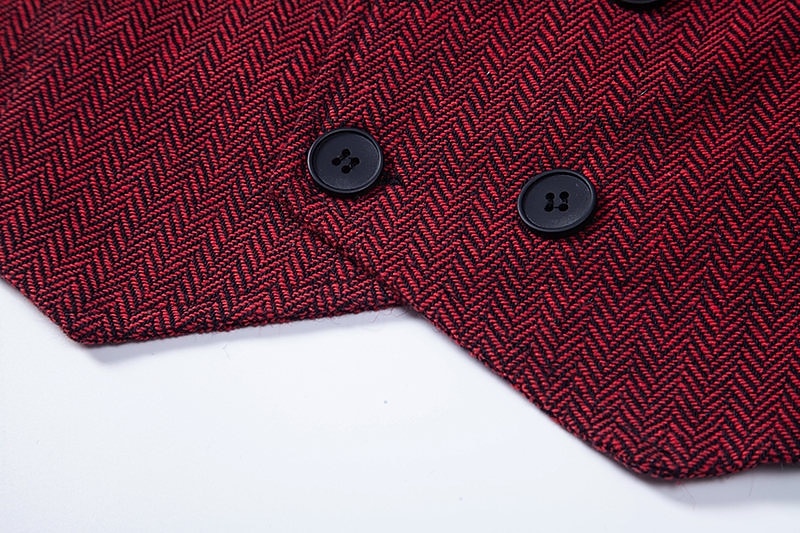 Herre سترة Veste Feriereise Daglig Bryllupsfest Stevnemøte Årgang Mote Vår Høst Lomme Knapper Polyester Tweed Bekvem عادي Fiskebein Dobbeltkneppet Hakkjakkeslag Normal Burgunder kaffe Grå Vest 2025 - $35.99 –P18