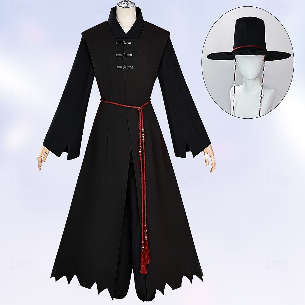 KPop Demon Hunters Demon Boy Group Saja Boys Jinu Saja Costume Fancy Dress Korean Traditional Virtual Idol Movie Cosplay for Men's Adults Halloween Carnival Performance Comic Con Anime Expo 2025 - $87.99 –P1