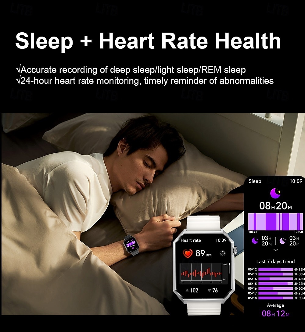HC11 Ceas inteligent 1.95 inch Uita-te inteligent Bluetooth Pedometru Reamintire Apel Monitor de Activitate Compatibil cu Android iOS Dame Bărbați Standby Lung Rezistent la apă Control Media IP68 2025 - $38.99 –P12