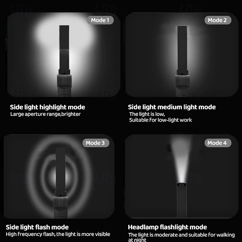 פנסי יד LED LED פולטות אוטומטי מצב תאורה נייד מתכוונן שימוש יומיומי שחור ירוק צבא ירוק 2025 - $14.99 –P7