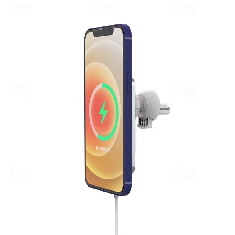 bezdrátová nabíječka do auta s rychlonabíjením, magnetický držák do výdechu auta kompatibilní s telefony Apple a Android 2025 - $16.99 –P2
