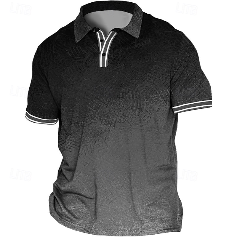 Men's Plus Size Polo Shirt Big and Tall Letter Turndown Print Short Sleeve Spring & Summer Sports Fashion Streetwear Designer Outdoor Street Tops 2026 - $22.99 –P4