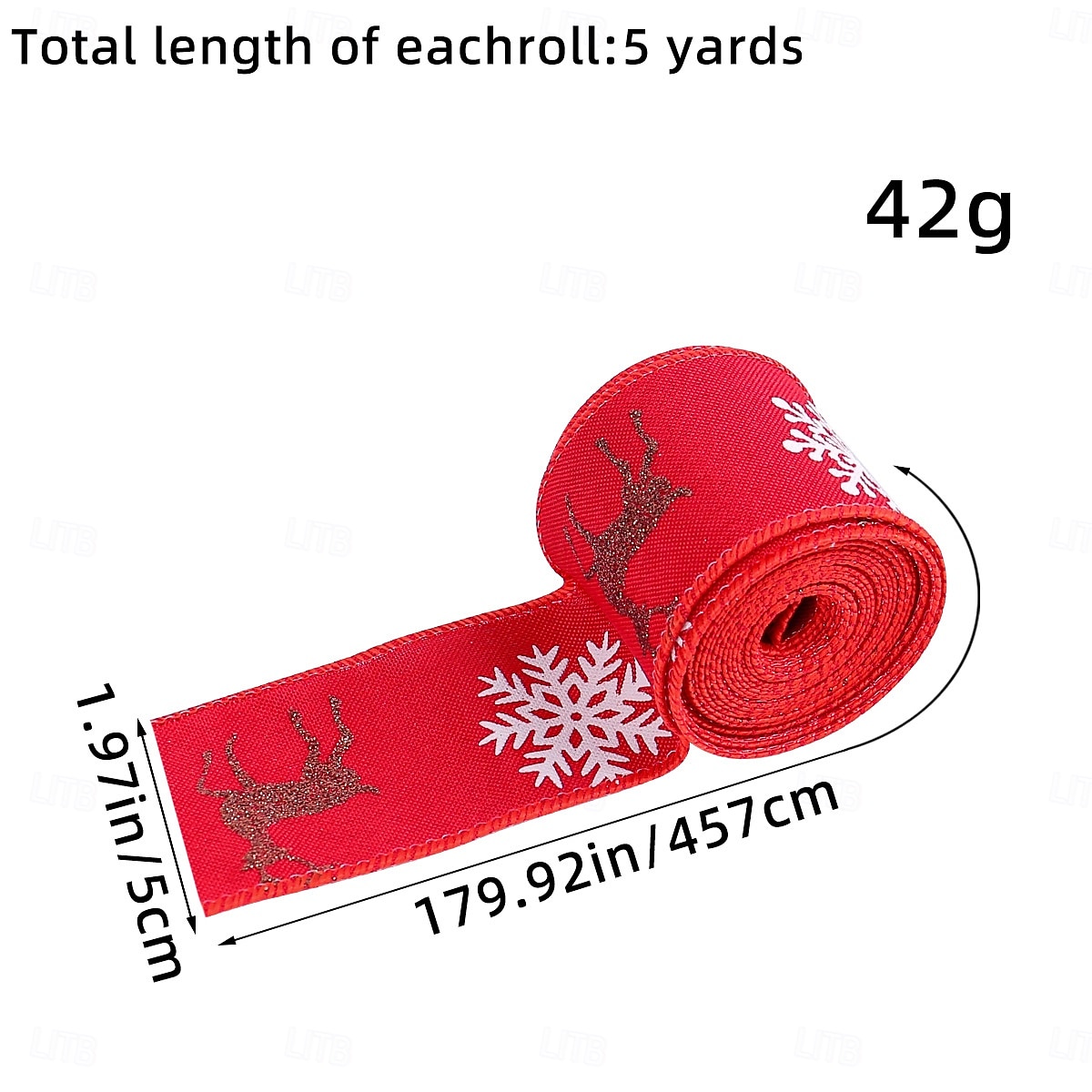 рождественские ленты для рукоделия, рождественские ленты с проволочным краем, украшения в виде оленей, ленты для упаковки подарков, ёлочные украшения, праздничные принадлежности 2025 - $6.49 –P6