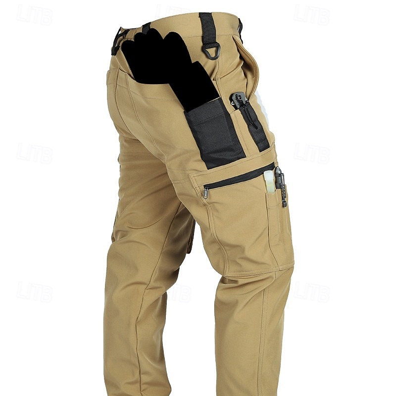 Hombre Pantalones cargo Pantalones de lana Pantalones tácticos Pantalones Botones Multi bolsillo Plano Listo para vestir Templado Exterior Diario Acampada y Senderismo Moda Clásico Verde Trébol Caqui 2026 - $37.99 –P4