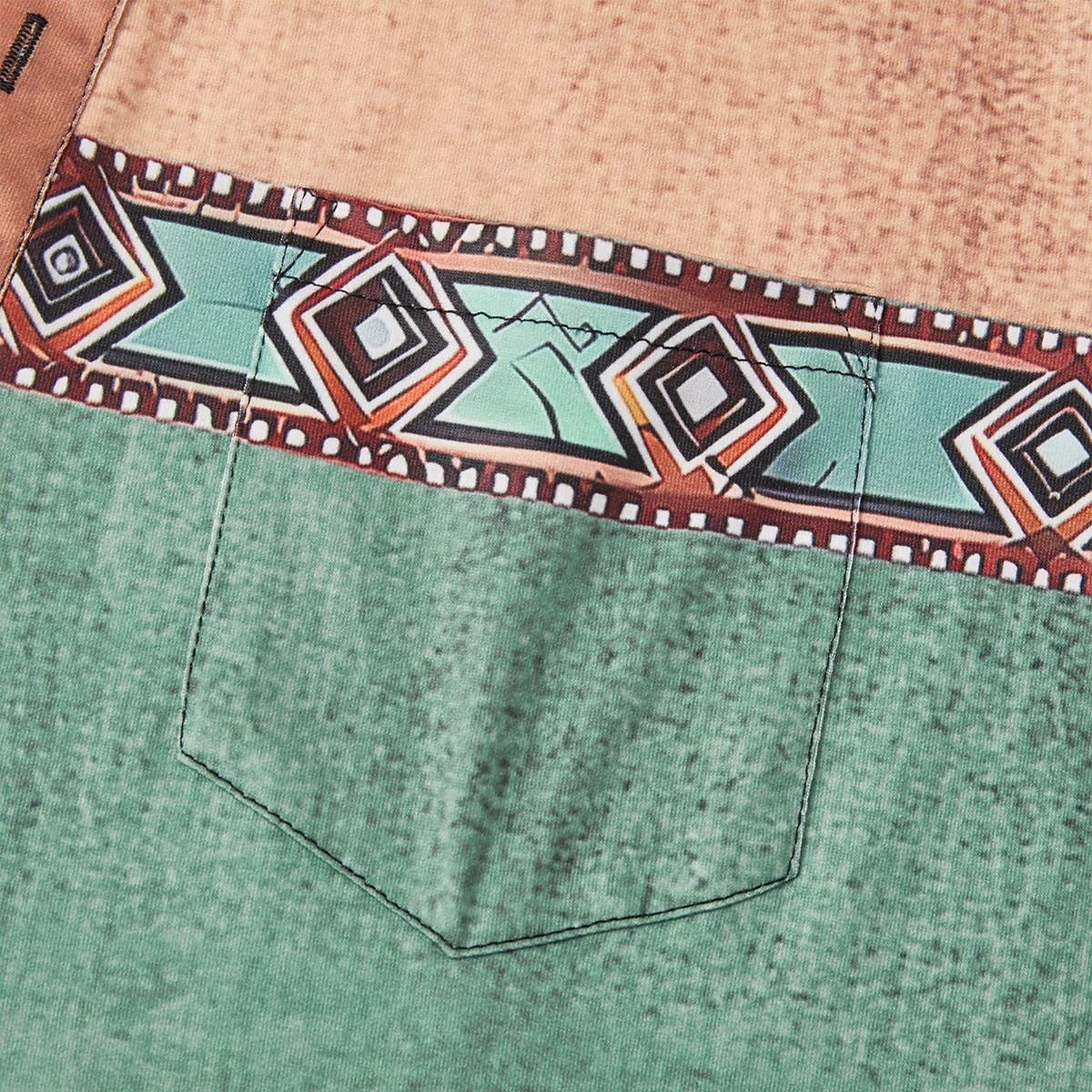 Men's Tribal Ethnic T Shirt Henley Shirt Tee Short Sleeve Designer Basic Ethnic Outdoor Casual Daily Summer Lake blue Black Light Green Dark Blue Light Blue Henley Henley T-Shirt 2026 - $21.99 –P12