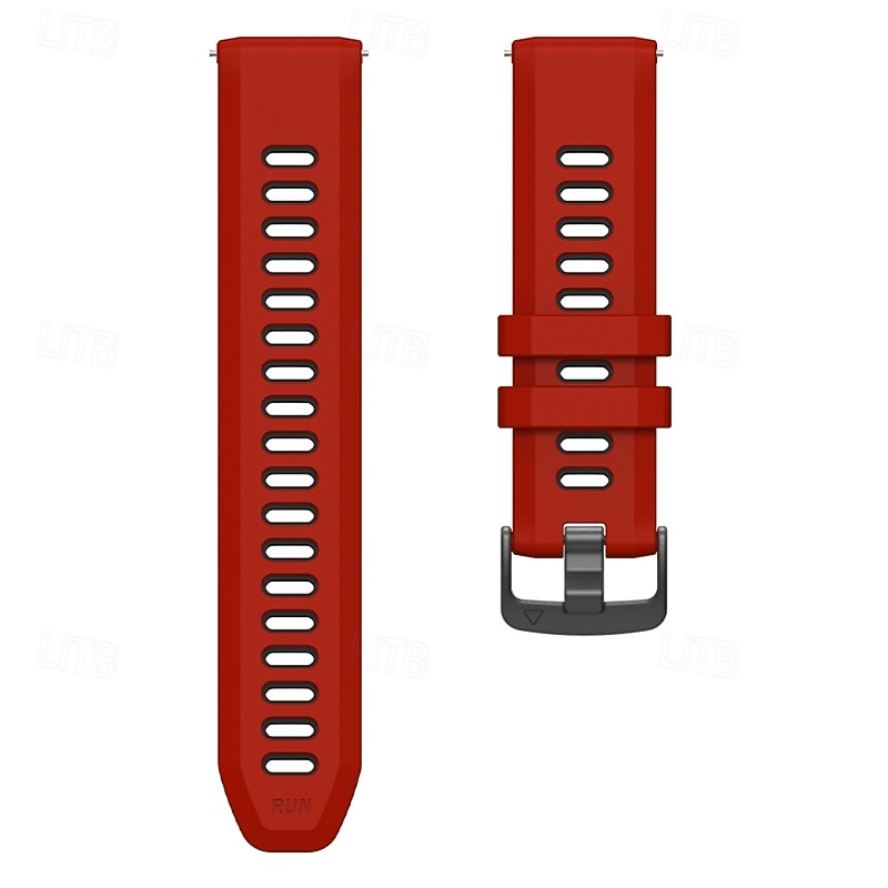 Klokkerem til Garmin Forerunner 570 47 mm/265 (musikk)/255 (musikk)/Venu 3/Vivoactive 4 Marq Descent Quatix 22 mm silikonrem i rustfritt stål, tofarget 2025 - $15.99 –P10