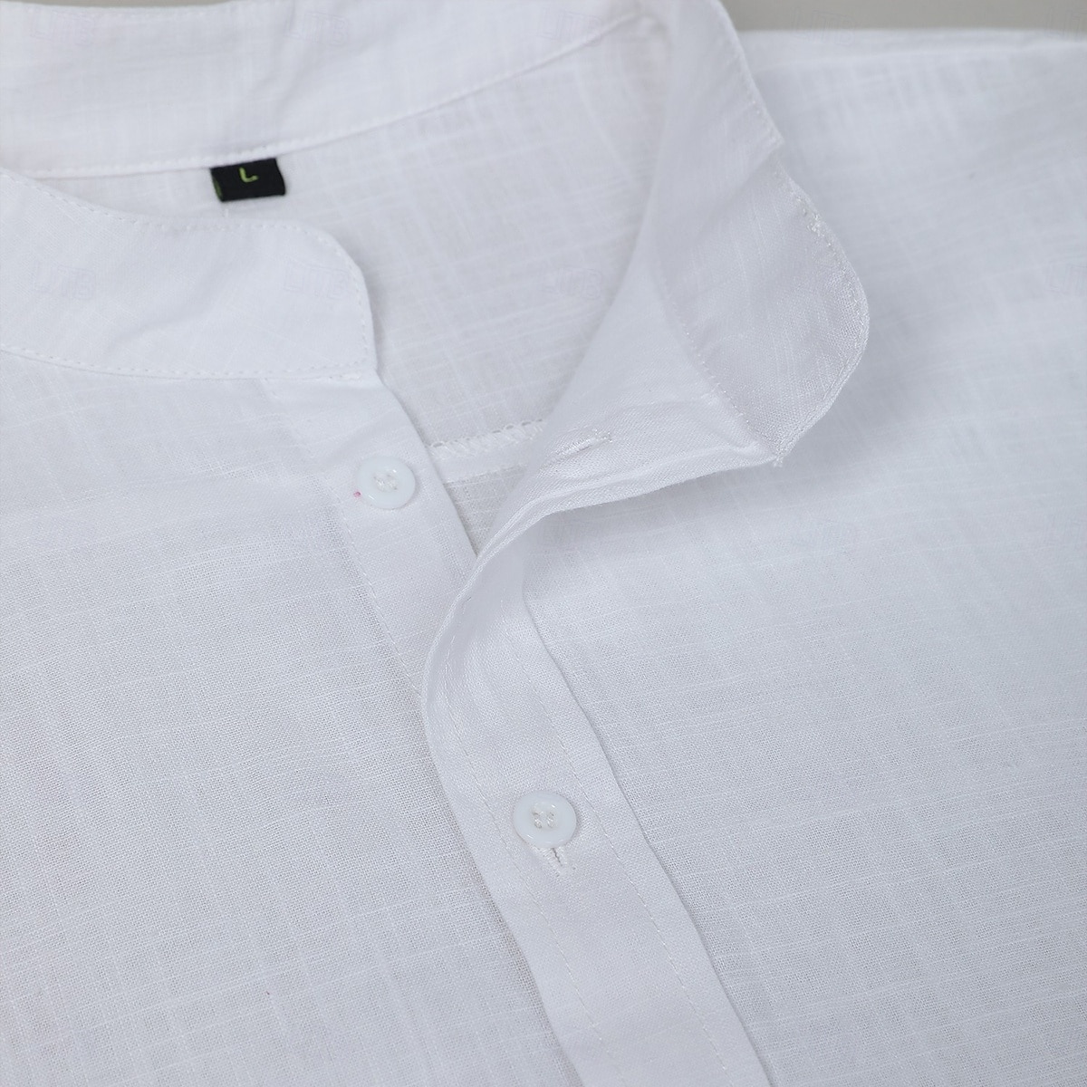 Per uomo Camicia Camicia di lino Camicia con colletto alla coreana Camicia Estiva Abbigliamento da spiaggia Camicia con Bottoni Semplice Vacanza Crociera Nero Bianco Arancione Grigio Manica Corta del 2025 a $20.99 –P4