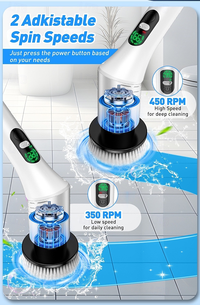 7 in 1 Multi-functional Digital Electric Cleaning Brush Rotatable and Extensible Wireless Handheld Brush for Bathing and Kitchen Use 2025 - $41.99 –P4
