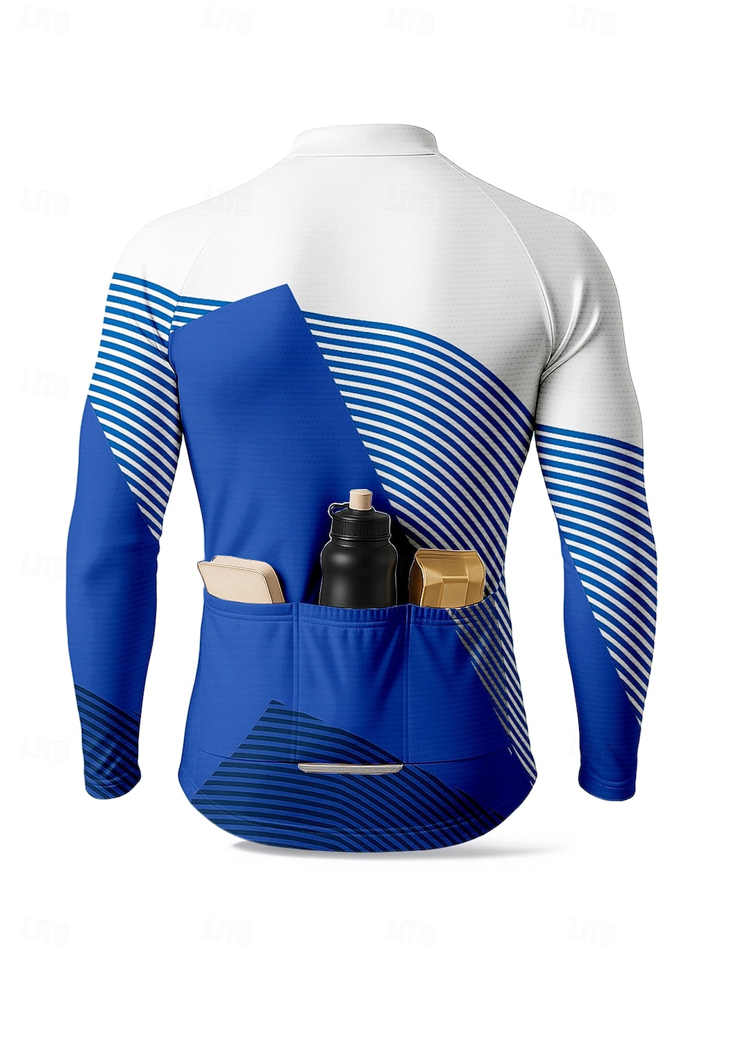 Homme Hauts Maillot de cyclisme Graphique Géométrique manche longue Cyclisme Maillot Top avec 3 poches arrière Soleil Protection solaire Écran solaire Séchage Rapide Des sports Bleu Rouge Orange de 2026 ? $34.99 –P2