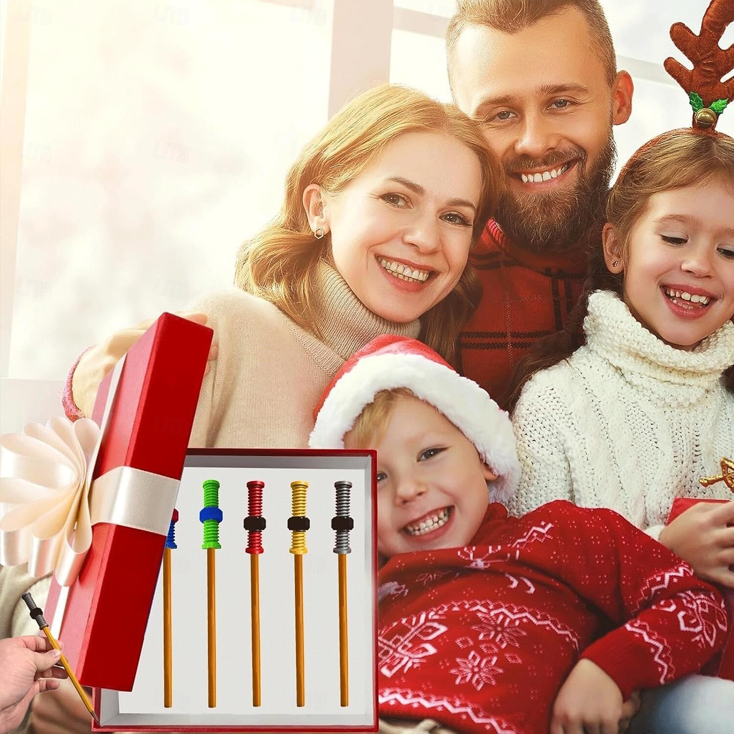 Penna a dado con dado per la decompressione, 10 pezzi, matita filettata per ADHD, strumento sensoriale silenzioso, penna rotante antistress, perfetta per scuola, ufficio, forniture per la casa del 2025 a $24.99 –P7