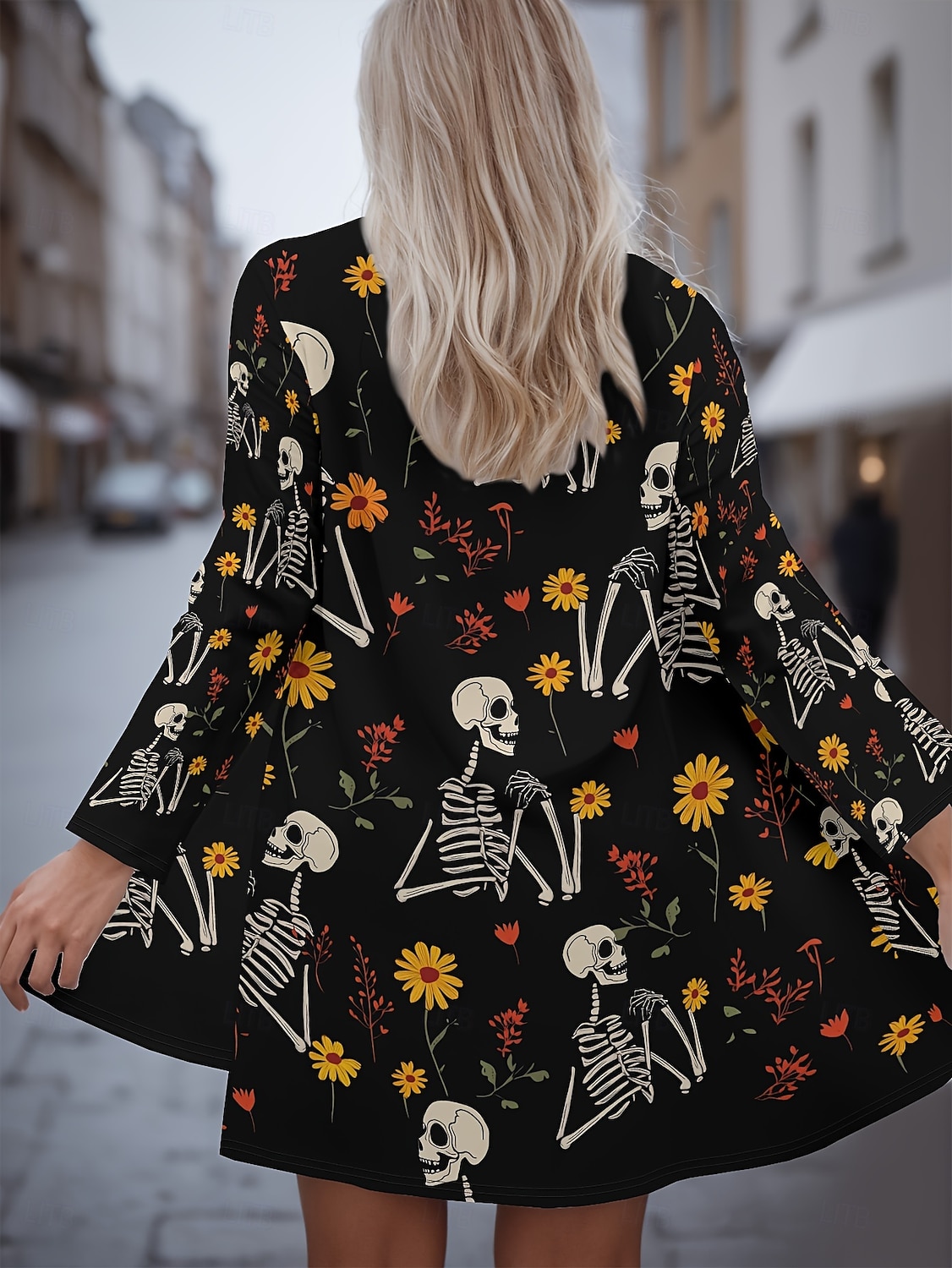 Pentru femei Palton Ușor Comfortabil Imprimeu Epocă Artistic Casual Halloween Dovleac Casual Lung Fără Guler Potrivire Largă Manșon Lung Îmbrăcăminte exterioară Negru Roz Îmbujorat Bleumarin 2025 - $23.99 –P5