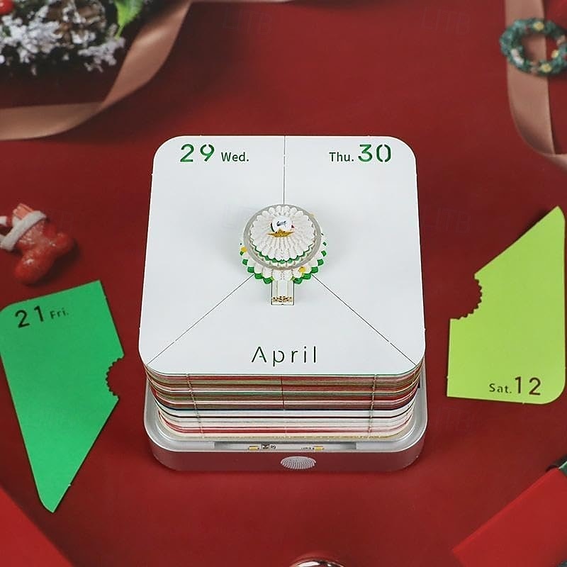 עץ חג המולד תלת-ממדי לוח שנה 2026 לוח שנה שולחני פנקס תזכירים אמנותי נייר בית עץ חג המולד עם אורות עשה זאת בעצמך נייר נקרע גילוף פנקס תזכירים אמנותי פנקס רשימות 2025 - $55.99 –P8