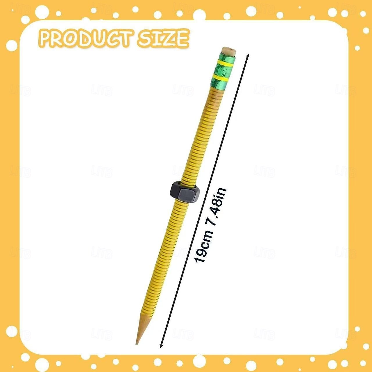 2/3/5 peças de caneta de descompressão de porca com rosca lápis de madeira com rosca e porca giratória perfeita para escola escritório casa presente de aniversário de 2025 por $10.99 –P7