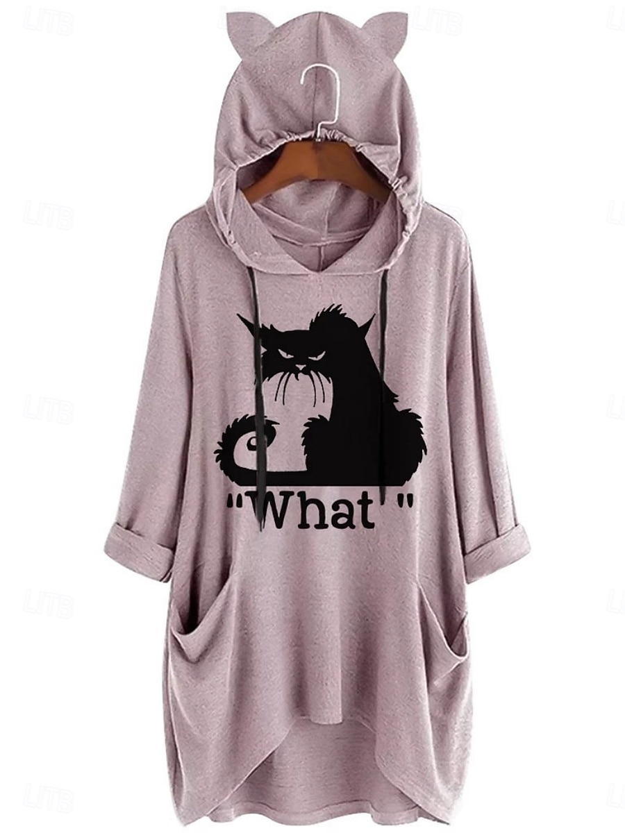 Femmes Sweat à capuche Uni Streetwear Occasionnel manche longue À capuche Hauts Réguliers Rue Fête Avec Poches Imprimé Jaune Rose Claire Bleu Gris Automne Hiver de 2025 ? $22.99 –P9