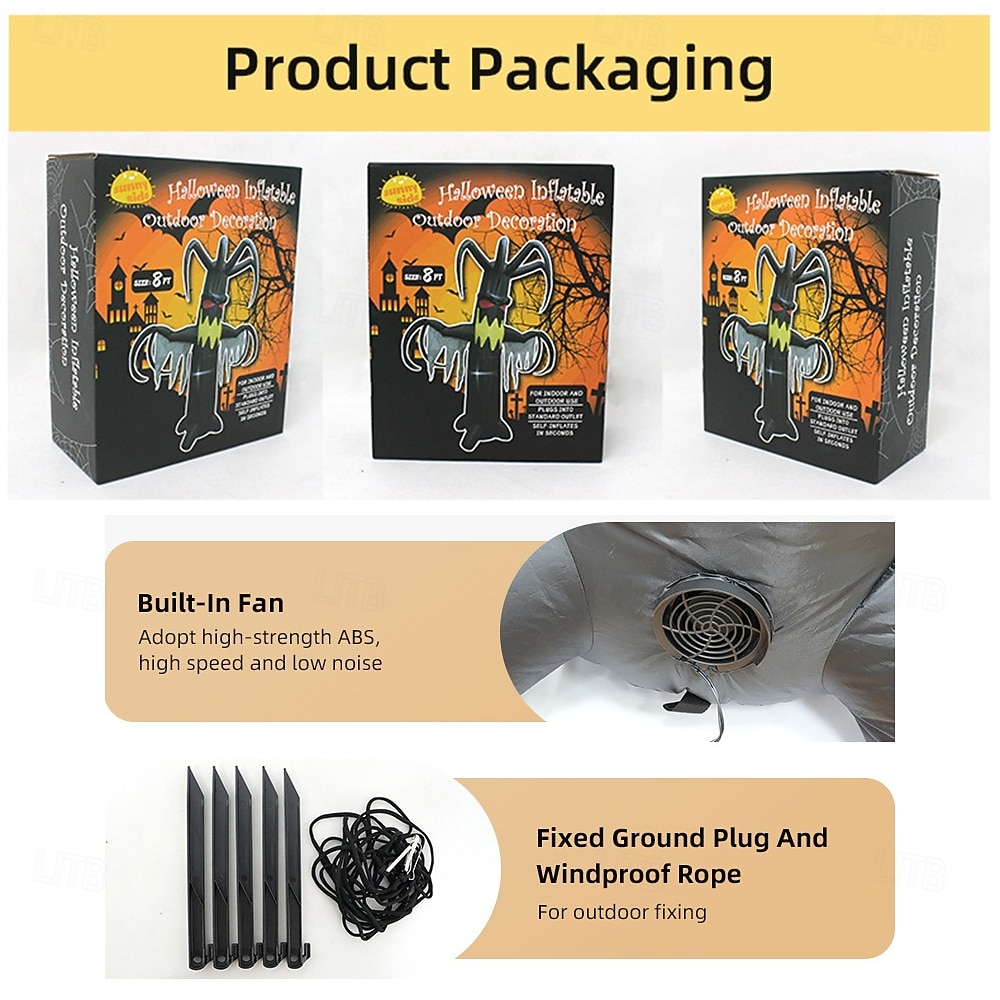 1шт 10 W Дорожные огни и фонари Скульптурное и ландшафтное освещение Творчество Водонепроницаемый Декоративная Белый 100-240 V Уличное освещение двор Сад 3 Светодиодные бусины Хэллоуин 2026 - $78.99 –P7