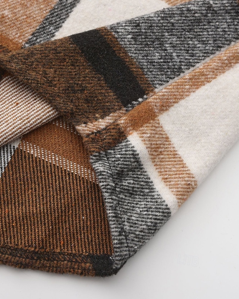 Per uomo Giacca Camicia Giacca Casual Vacanza Quotidiano Calore Termico Tasca Primavera Autunno Plaid Moda Classico Bavero Regolare Grigio scuro Giallo Arancione Grigio chiaro Rosé Giacca del 2026 a $28.99 –P9