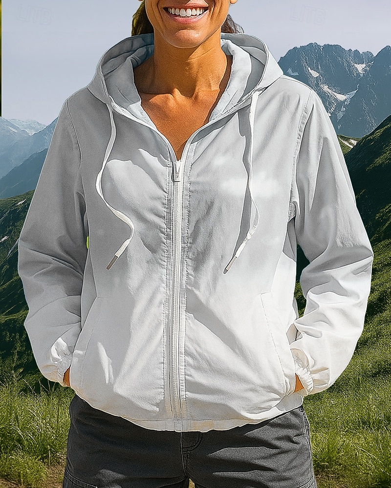 Damen Windjacke Softshelljacke Wanderjacke Außen Wasserdicht Winddicht Wanderoutfits Wanderbekleidung Frühling Herbst Oberteil Camping / Wandern / Höhlenforschung Laufen Farbverlauf Rosa Blau Leicht 2025 - $29.59 –P5