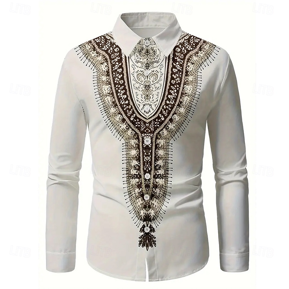 Homens Étnico Cultura indiana Padrão Navajo Camisa Social camisa de botão Camisa social casual Manga Longa Vintage retrô Férias Diário Streetwear Verão Primavera Aberto para a Lateral Impressão 3D de 2026 por $27.99 –P1