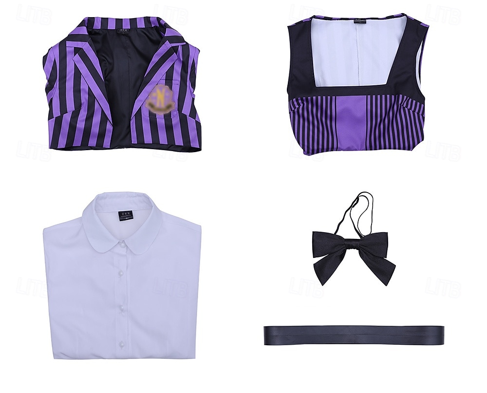 Gotycki horror Mroczna Akademia Kostium Mundurki szkolne Fantazyjne przebranie Cosplay Kostiumy z filmów for Damskie Doroślu Halloween Karnawał Spektakl Impreza Sukienka 2025 - $87.99 –P3