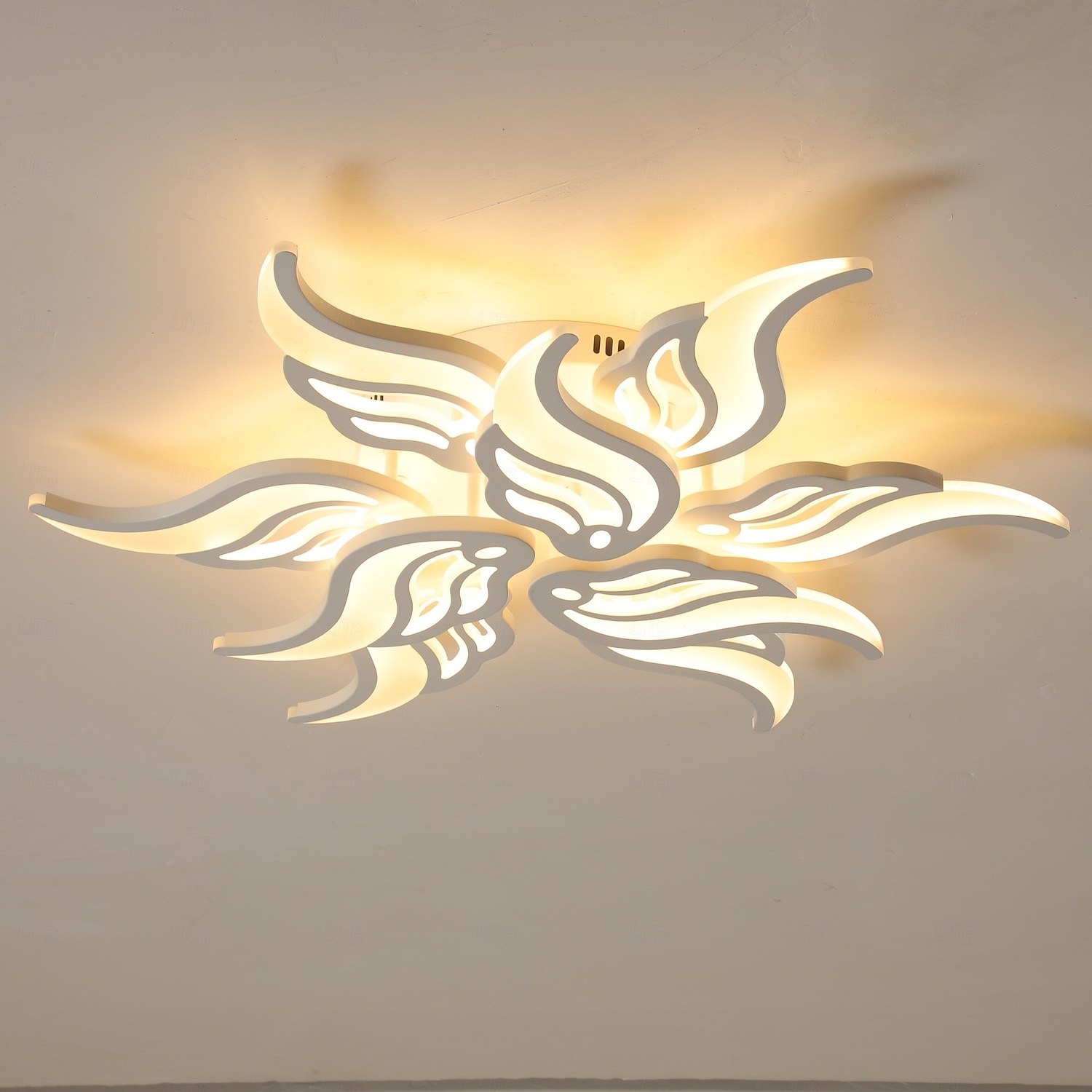 3-luz 5-luz 60/67/79/78/88/98 cm Regulável Design de Cluster Luzes de Tecto Metal Acrílico Multi Camadas Estilo Artístico Estilo Moderno Acabamentos Pintados Preto LED Moderno 110-120V 220-240V de 2025 por $103.99 –P9